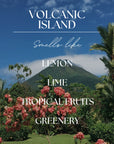 Volcanic Island Soy Wax Candle | Hand-Poured 9oz Candle – Tropical Citrus & Sugared Volcano Scent for Fresh Home Fragrance