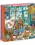 Bookshop Afternoon Puzzle – 500 Piece Foil Jigsaw for Book Lovers & Cozy Game Nights