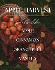 Apple Harvest Soy Wax Candle | Hand-Poured 9oz Soy Candle – Crisp Apple, Cinnamon & Clove Scent for Cozy Home Fragrance
