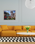 Napa Valley Vineyard Castle Photography Print | Winery Wall Art with Roses