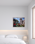 Napa Valley Vineyard Castle Photography Print | Winery Wall Art with Roses