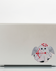 Cupid Ghost Valentine Sticker – Cute Glossy Vinyl Waterproof Decal for Laptops, Water Bottles, Journals & Romantic Gifts