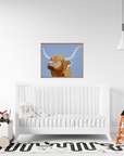 Highland Cow Wall Art Print – Scottish Hairy Coo Artwork for Farmhouse Decor & Rustic Home Style