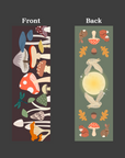 Whimsical Mushroom & Forest Animal Double-Sided Bookmark – Woodland Nature Aesthetic for Readers