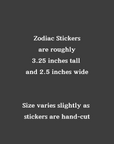 Zodiac Glossy Vinyl Stickers – Astrology Star Sign Decals for Journals, Laptops & Water Bottles | All 12 Horoscope Signs Available