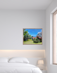 Hawaiian Tropical Garden Photography Print | Lush Greenery & Ocean View Wall Art | Island Nature Home Decor