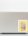 Cute Sheep Glossy Vinyl Sticker – Farm Animal Waterproof Decal for Laptop, Water Bottle, Journal & Gifts