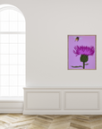 Scottish Thistle and Bee Art Print – Botanical Wall Art, Pollinator Illustration, Nature-Inspired Home Décor, Cottagecore Floral Wall Print