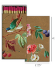 Decorative Matches – Hummingbird & Floral Matchbox for Candles and Home Décor
