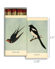 Decorative Matches – Swallow & Magpie Bird Matchbox for Candles & Home Décor