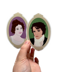 Elizabeth Bennet & Mr. Darcy Sticker Set – Pride and Prejudice Jane Austen Vinyl Stickers for Book Lovers & Literary Fans
