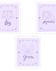 Zodiac Glossy Vinyl Stickers – Astrology Star Sign Decals for Journals, Laptops & Water Bottles | All 12 Horoscope Signs Available