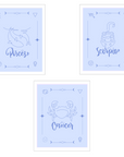 Zodiac Glossy Vinyl Stickers – Astrology Star Sign Decals for Journals, Laptops & Water Bottles | All 12 Horoscope Signs Available