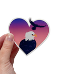 Jackie & Shadow Bald Eagle Tribute Sticker | Big Bear Eagle Fan Art