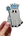 Winter Frost Ghost Sticker | Cute Snowflake Ghost Vinyl Decal
