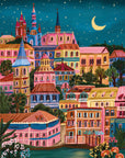 Evening in Prague 1000 Piece Jigsaw Puzzle – Moonlit Cityscape Night Scene – Perfect Gift for Puzzle Lovers