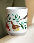 Bird Coffee Mug – Ceramic Cup with Colorful Songbird & Woodland Design