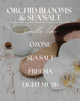 Orchid Blooms & Sea Salt Soy Wax Candle | Hand-Poured 9oz Candle – Fresh Floral & Coastal Scent for Relaxation and Home Décor