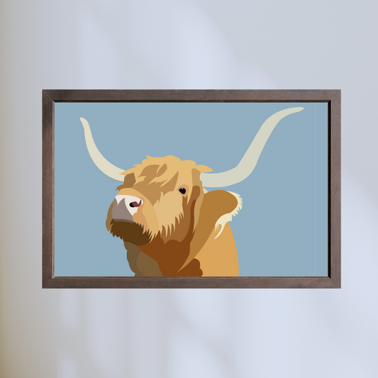 Fiona the Hairy Coo Art Print