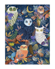 Owls at Dawn 1000 Piece Foil Puzzle – Woodland Owl Jigsaw by Galison