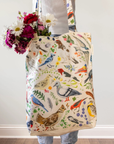 Feathered Friends Birds Canvas Tote Bag | Bird Lover Gift