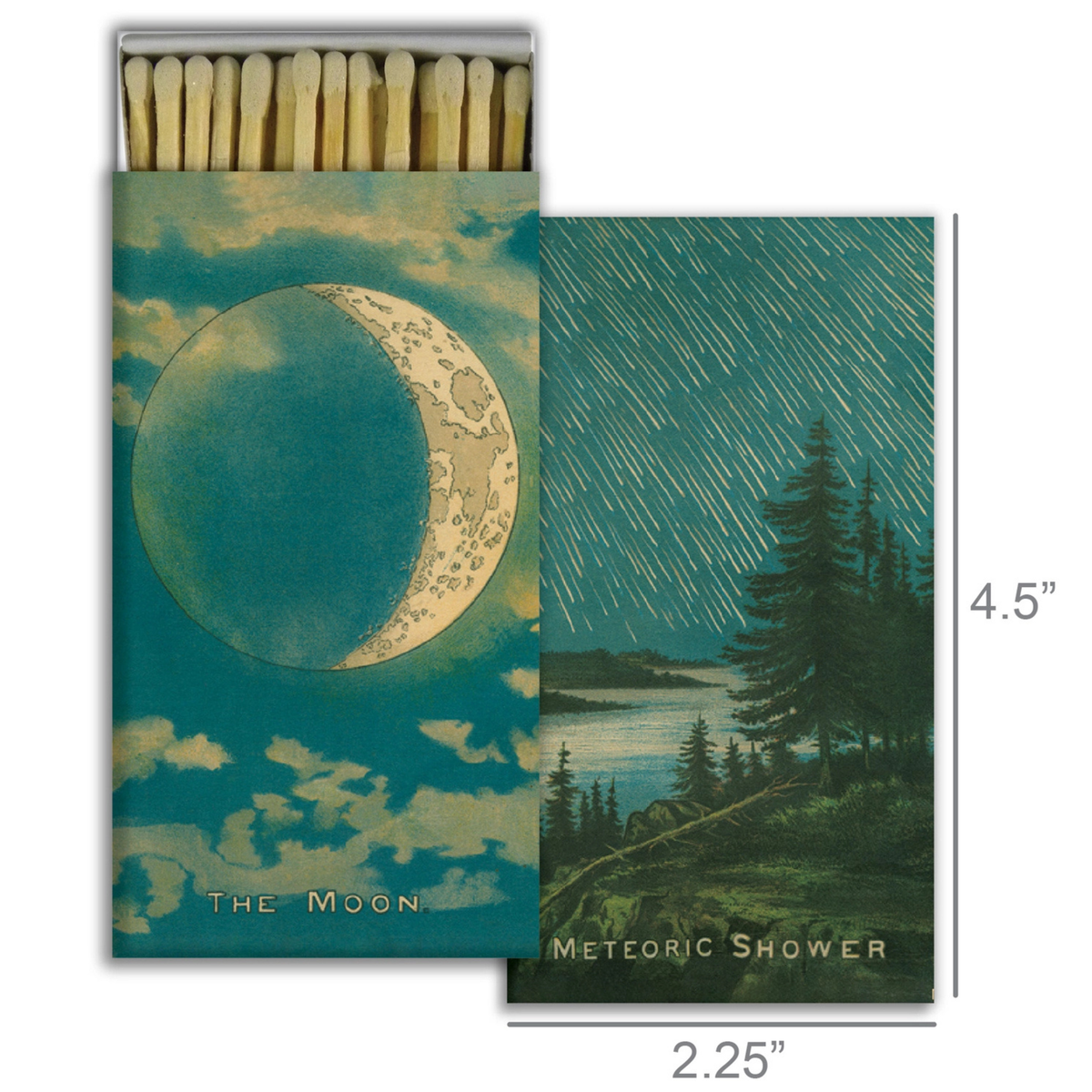 Decorative Matches – Moon &amp; Meteoric Shower Celestial Matchbox for Candles &amp; Home Décor