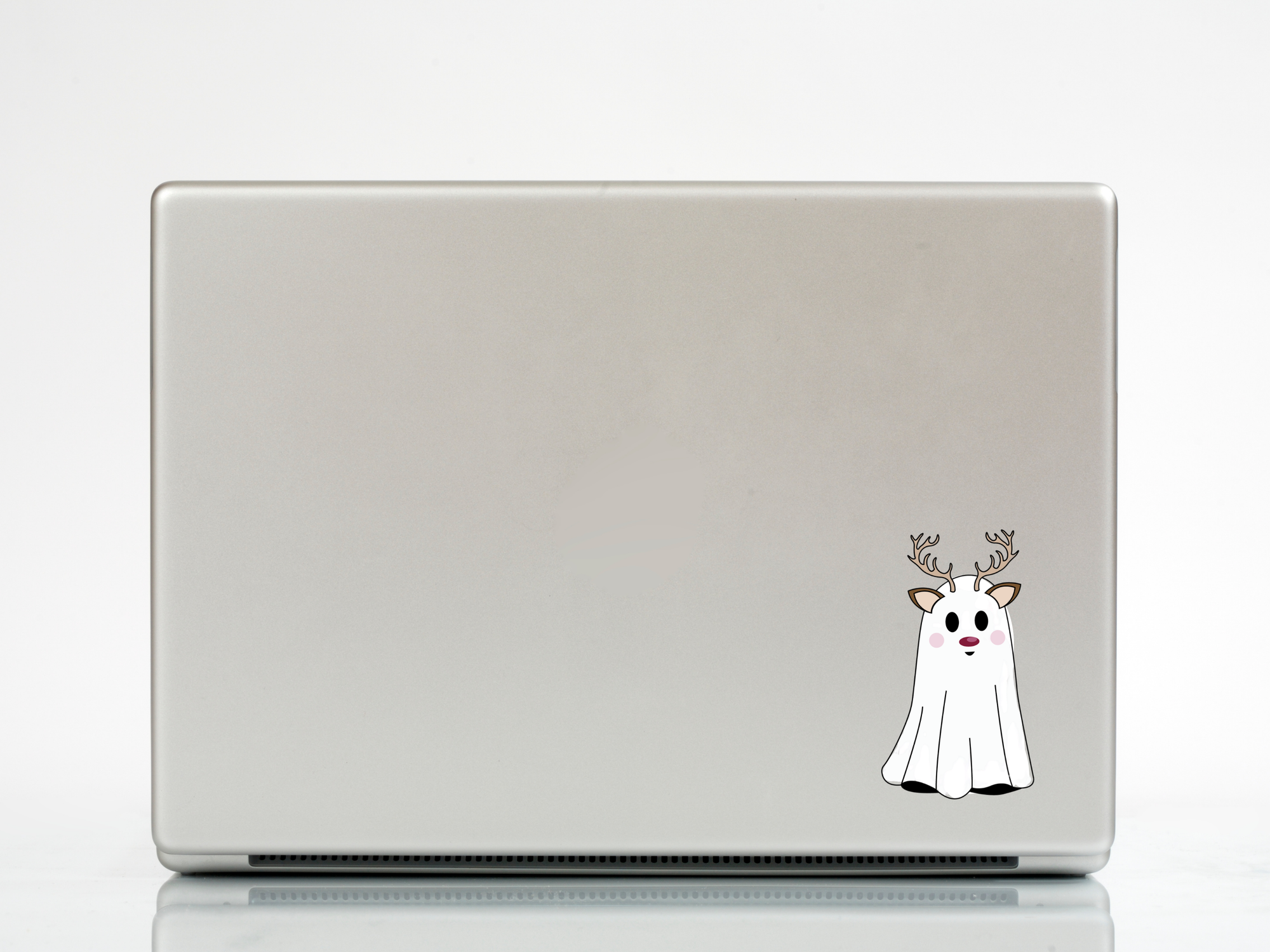 Reindeer Ghost Sticker | Cute Spooky Christmas Ghost Decal