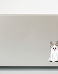 Reindeer Ghost Sticker | Cute Spooky Christmas Ghost Decal