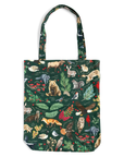 Winter Flora & Fauna Canvas Tote Bag | Woodland Nature Tote