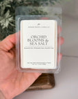 Orchid Blooms & Sea Salt Wax Melt | Handcrafted 2oz Soy Wax Melt – Fresh Floral & Ocean Breeze Fragrance for Warmers and Home Relaxation